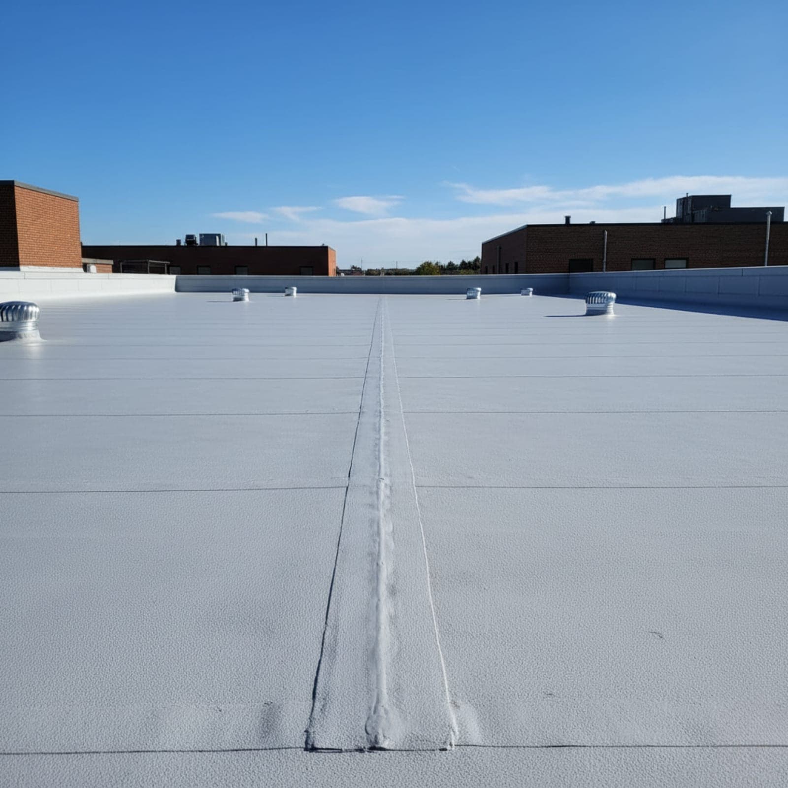 TPO and EPDM roofing material with warranty temperature guidance